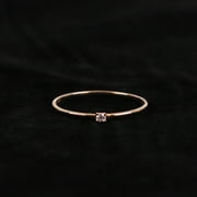 Simple Women 10K Solid Yellow Gold Ring Studded with Natural Diamond SI2/GH for All Ages